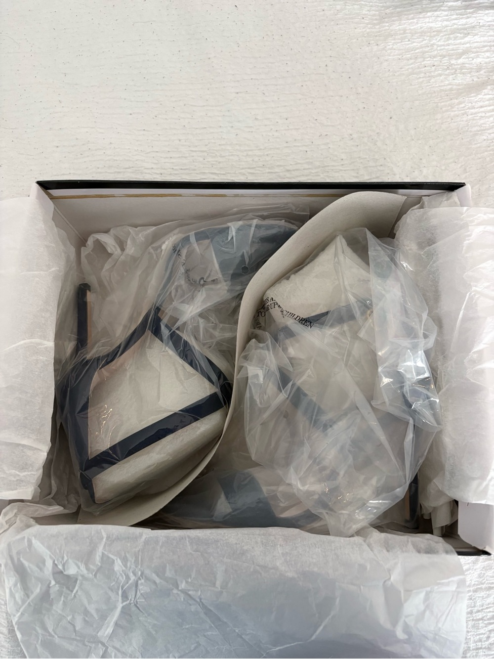 Nine West Navy Strappy Stiletto Heels - Picture 4 of 5